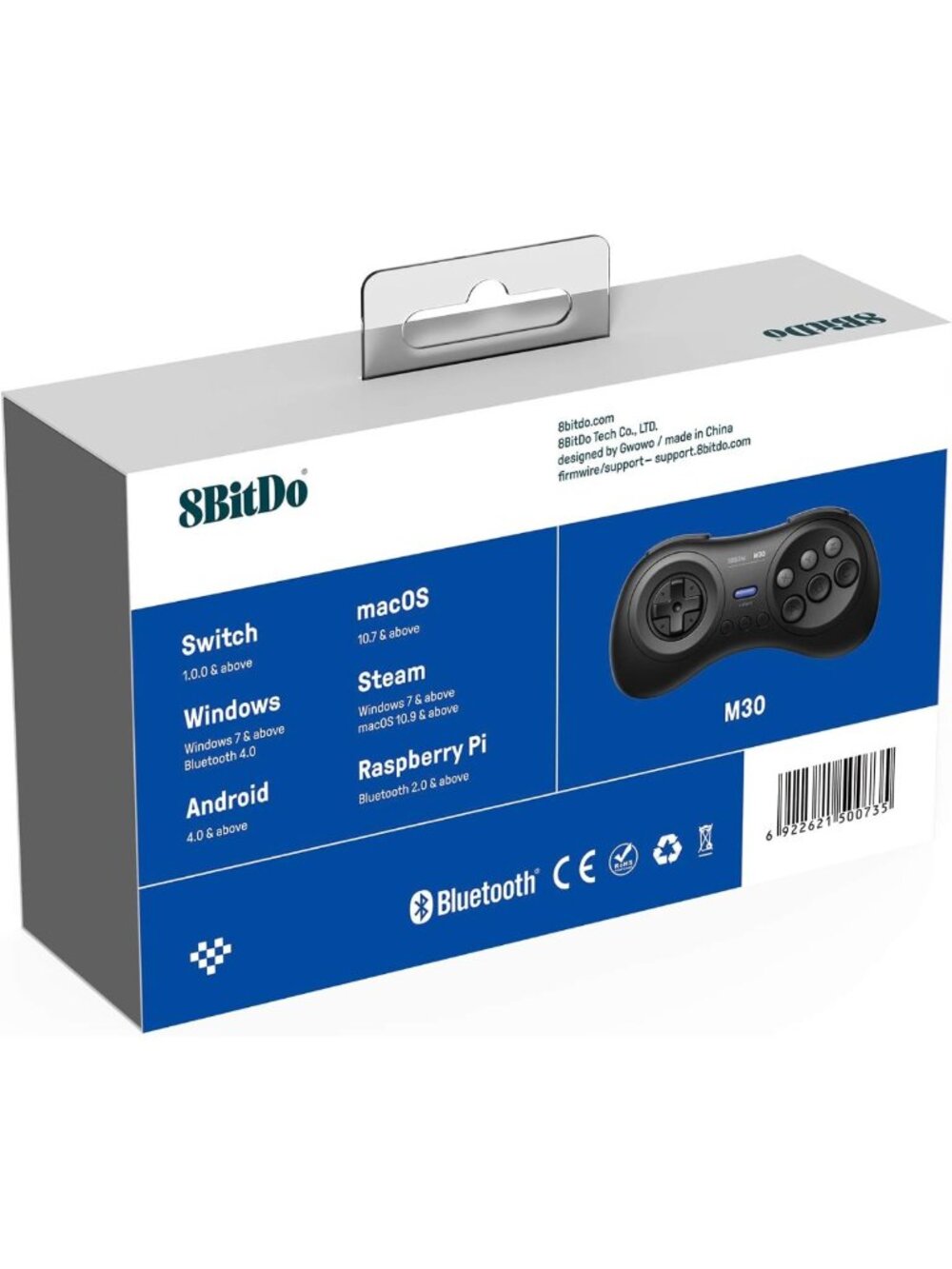 Bluetooth Game Controller for Switch, Windows & Android - 6-Button Retro Gaming - Picture 8 of 8
